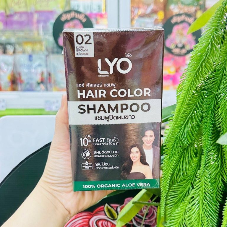 LYO hair color shampoo ไลโอ แฮร์ คัลเลอร์ แชมพูปิดผมขาว (30ml/30ml.x6pcs) - NO.2dark brown