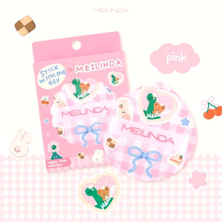 Meilinda Merry mellow puff เมลินดา พัฟรองพื้น - NO.2pink