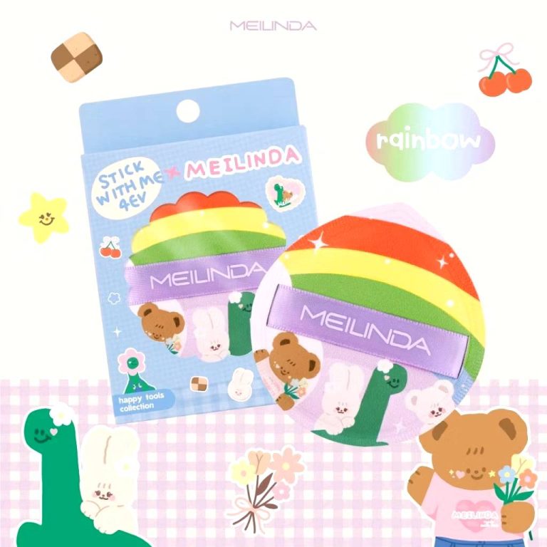 Meilinda Merry mellow puff เมลินดา พัฟรองพื้น - NO.3rainbow