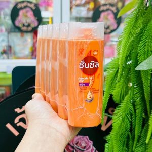 Sunsilk shampoo ซันซิล บำรุงผมเสียในทันที สีส้ม