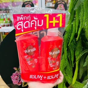 Sunsilk diamond shine ซันซิล แชมพูไดมอนด์ ไซน์ สีแดง