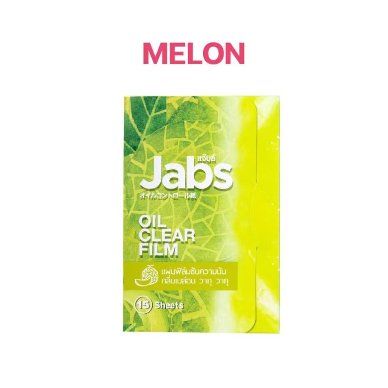 Jabs oil clear film made in japan แจ๊บส์ แผ่นฟิล์มซับความมัน 5.5x8.5 - Melon