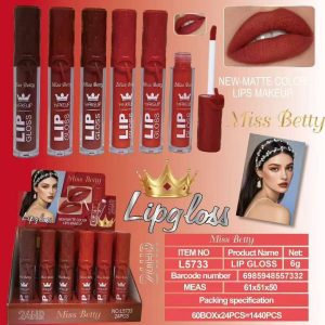 NO.L5733 Miss betty lip gloss มิสบิวตี้ ลิปกลอส 8gx24pcs