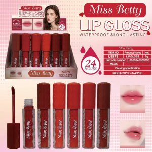 NO.L5579 Miss betty lip gloss มิสบิวตี้ ลิปกลอส 8gx24pcs