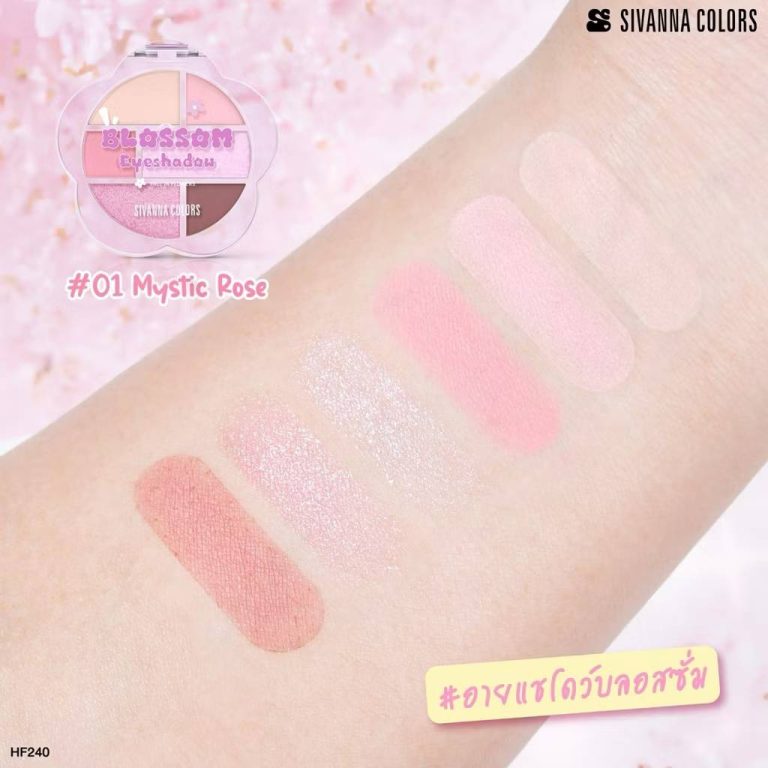 HF240 Sivanna colors blossom eyeshadow ซีเวนน่า คัลเลอร์ส บลอสซั่ม อายแชโดว์ 6.7g. - 01.Misty rose