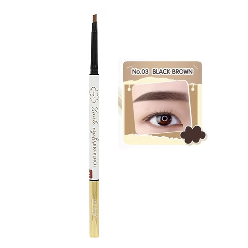 ashley smile eyebrow pencil แอชลี่ย์ สมาย อายโบรว์ เพ็นซิล - No.3 Black brown