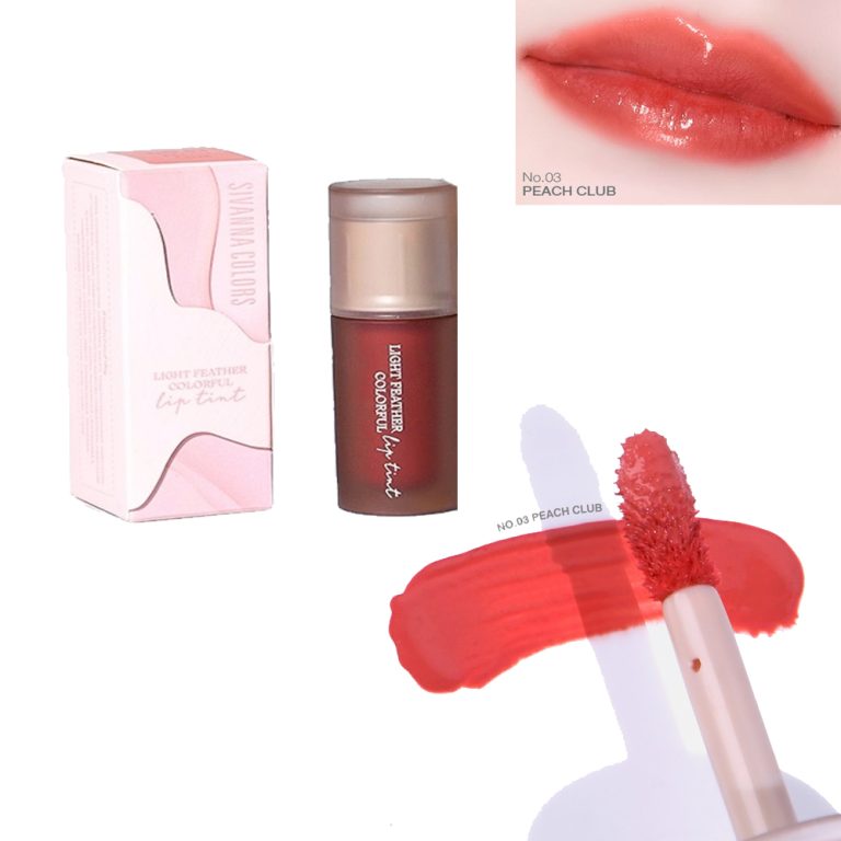 HF822 Sivanna colors light feather colorful lip tint ซีเวนน่า คัลเลอร์ ไลน์ ลิปทิ้น 2.5g. - 03.PEACH CLUB