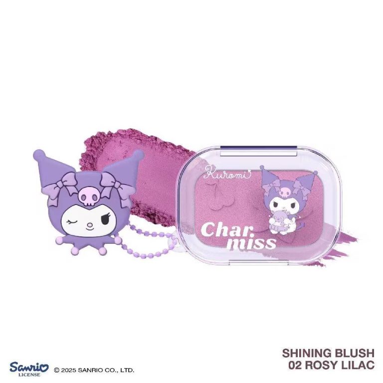 Charmiss bloming heart shining blush ชาร์มิส บลูมมิ่ง ฮาร์ท ชายน์นิ่ง บลัช 4g. - 02.Skulls(Rosy lilac)