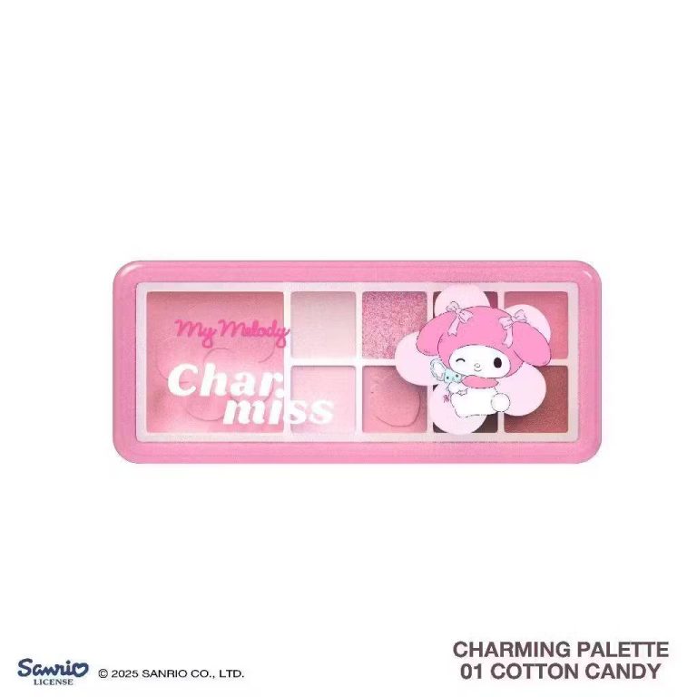 Charmiss blooming heart charming palette ชาร์มิส บลูมมิ่ง ฮาร์ท ชาร์มมิ่ง พาเลทท์ 1.1gx8.6g - 01.cotton candy