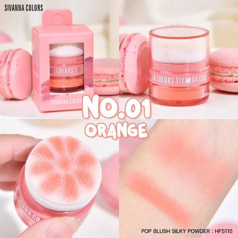 SIVANNA COLORS POP BLUSH SILKY POWDER - ORANGE