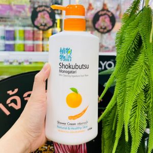 Shokubutsu monogatari men extreme protection 99% antibacterial shower cream natural&healthy skin 500ml. โชกุบุสซึ โมโนกาตาริแมน ครีมอาบน้ำ orange peel oil(สีส้ม)