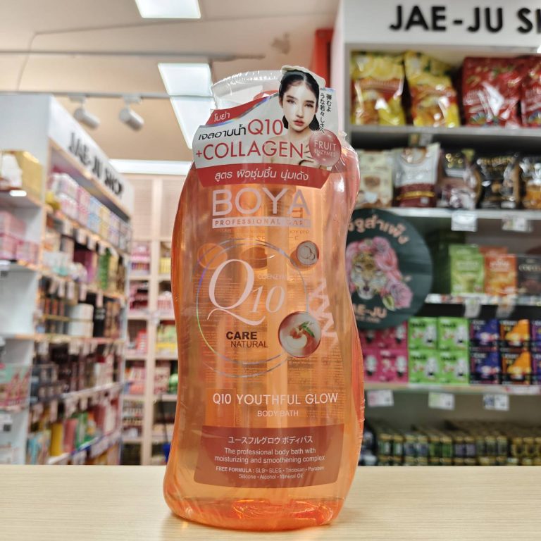 BOYA Q10 Body Bath ultra bright โบย่า คิวเทน บอดี้บาธ อัลตร้าไบร์ท ครีมอาบน้ำ  800ml. - 02.ครีมอาบน้ำพีช