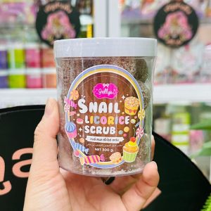 Jellys snail candy scrub สครับสเนล สครับน้ำตาล Licorice(สีน้ำตาล)