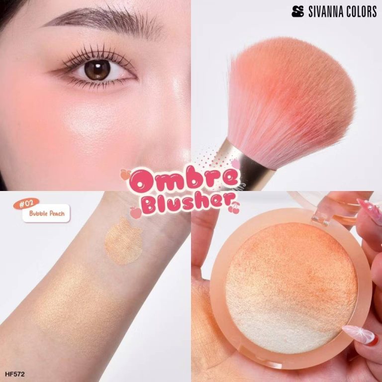HF572 Sivanna colors ombre blusher ซีเวนน่า คัลเลอร์ส ออมเบธ บลัชเชอร์ 15g. - 02.bubble