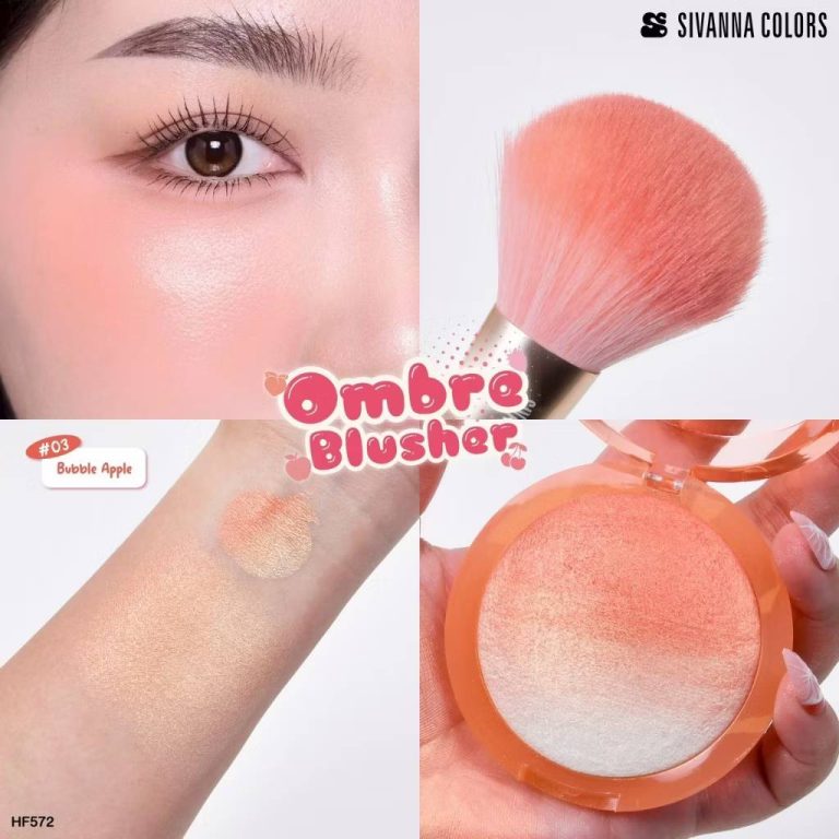 HF572 Sivanna colors ombre blusher ซีเวนน่า คัลเลอร์ส ออมเบธ บลัชเชอร์ 15g. - 03.bubble apple