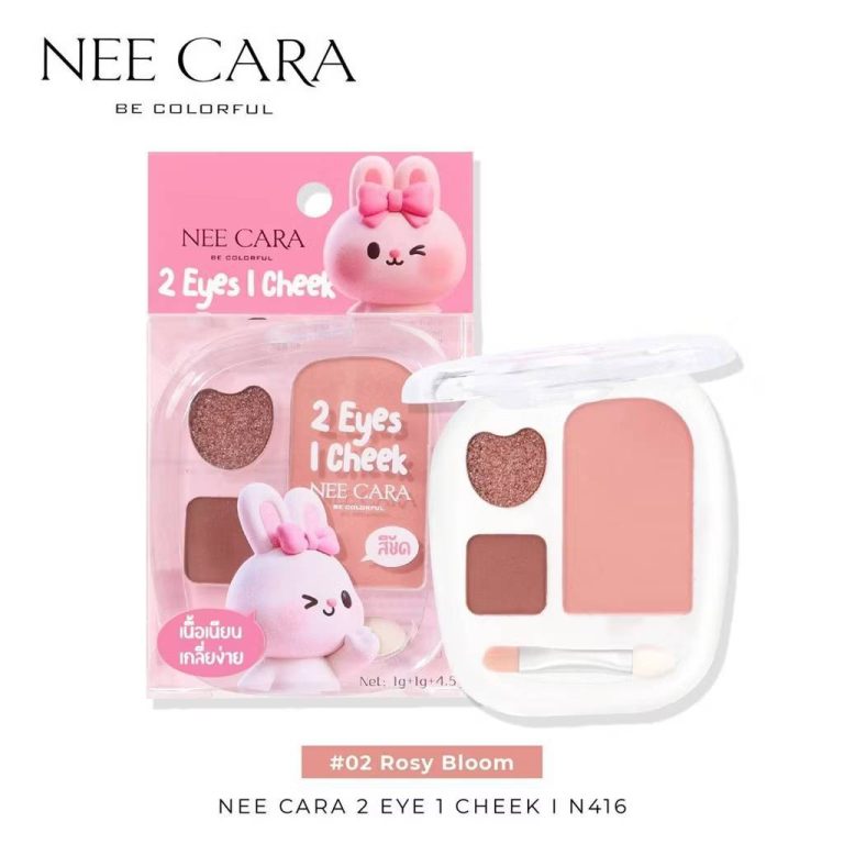 N416 Nee cara 2eyes 1 cheek นี คารา บี คัลเลอร์ฟูล2 อายส์ 1ชีค 1+1+4.5g - NO.02