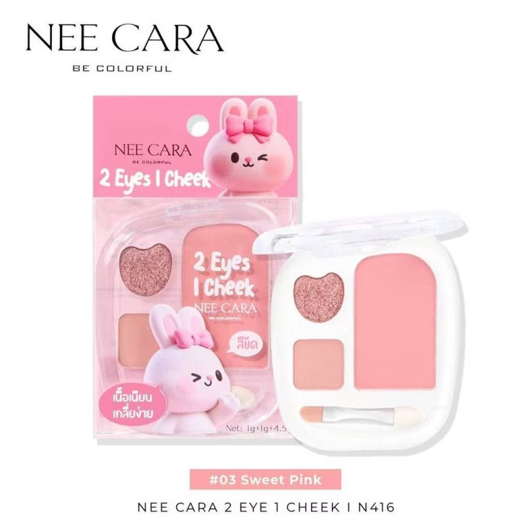 N416 Nee cara 2eyes 1 cheek นี คารา บี คัลเลอร์ฟูล2 อายส์ 1ชีค 1+1+4.5g - NO.03
