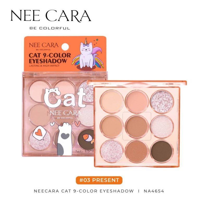 Nee cara cat 9-color eyeshadow นีคาร่า แคท 9-คัลเลอร์ อายแชโดว์ - No.N4654-03