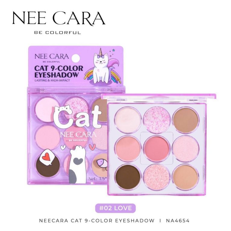 Nee cara cat 9-color eyeshadow นีคาร่า แคท 9-คัลเลอร์ อายแชโดว์ - No.N4654-02