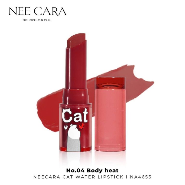 Nee cara cat water lipstick#no shame นีคาร่า แคท วอเตอร์ ลิปสติก - No.4 Body heat