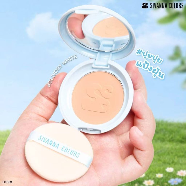 HF853 Sivanna colors painbow bubble pressed powder ซีเวนน่า คัลเลอร์ส เรนโบว์ บับเบิ้ล เพรสด์ พาวเดอร์ 5.5g. - 01.ivory white