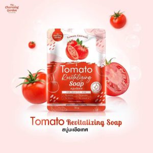 The charming garden tomato revitalizing soap สบู่มะเขือเทศ 50ml.