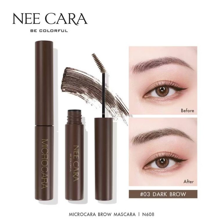 N608 NEE CARA Microcara brow mascara นี คารา บี คัลเลอร์ฟูล ไมโครคาร่า โบรว์ มาสคาร่า 6g. - 03.dark brow