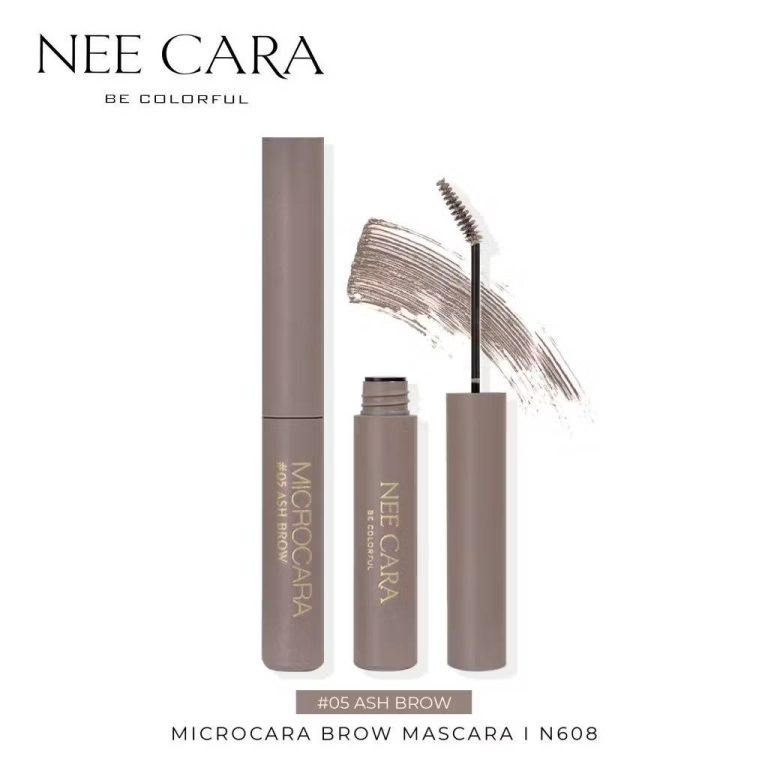 N608 NEE CARA Microcara brow mascara นี คารา บี คัลเลอร์ฟูล ไมโครคาร่า โบรว์ มาสคาร่า 6g. - 05.ash brow
