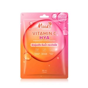 MO061H Moods vitamin c+hya มูดส์ วิตามิน ซี พลัส ไฮยา ผิวนุ่มเด้งอิ่มน้ำกระจ่างใส 38mlx10pcs