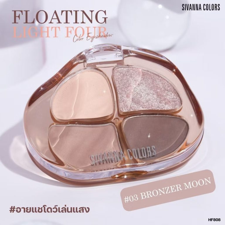 HF808 SIVANNA COLORS floating light four-color eyeshadow ซีเวนน่า คัลเลอร์ อายแชโดว์ 8.3g - NO.3Bronzer moon