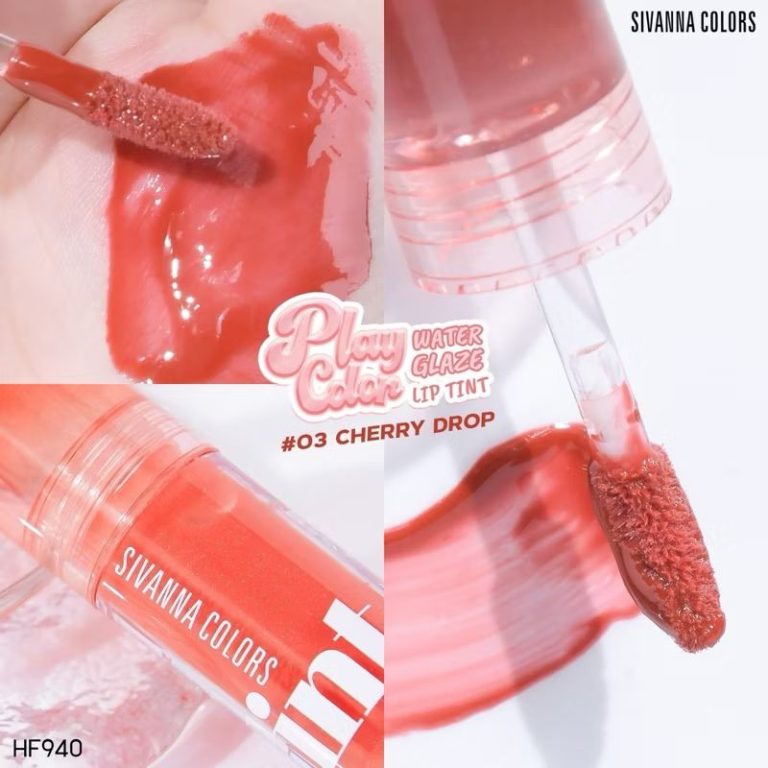 HF940 Sivanna colors play color water glaze lip tint ซีเวนน่า คัลเลอร์ เพลย์ ลิปทิ้นท์ 3.1g. - NO.3Cherry drop