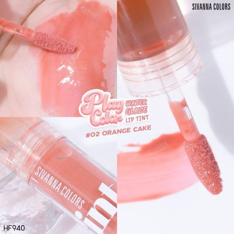 HF940 Sivanna colors play color water glaze lip tint ซีเวนน่า คัลเลอร์ เพลย์ ลิปทิ้นท์ 3.1g. - NO.2Orange cake