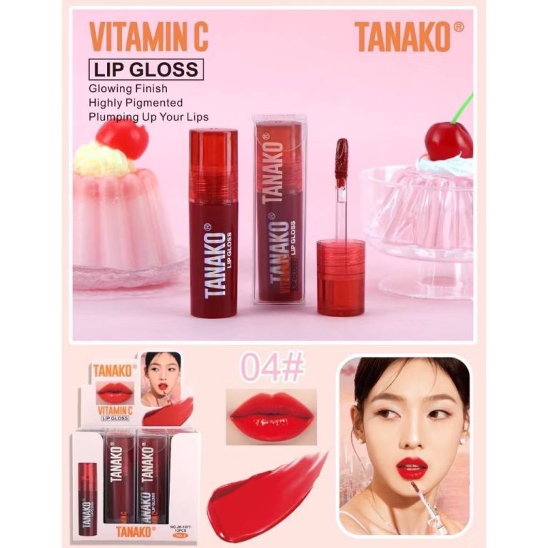 JK-1077 tanako vitamin c lip gloss ทานาโกะ ลิปกลอส 3mlx12pcs - NO.04