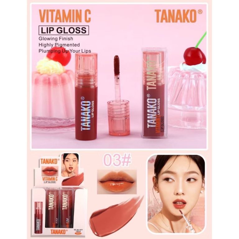 JK-1077 tanako vitamin c lip gloss ทานาโกะ ลิปกลอส 3mlx12pcs - NO.03
