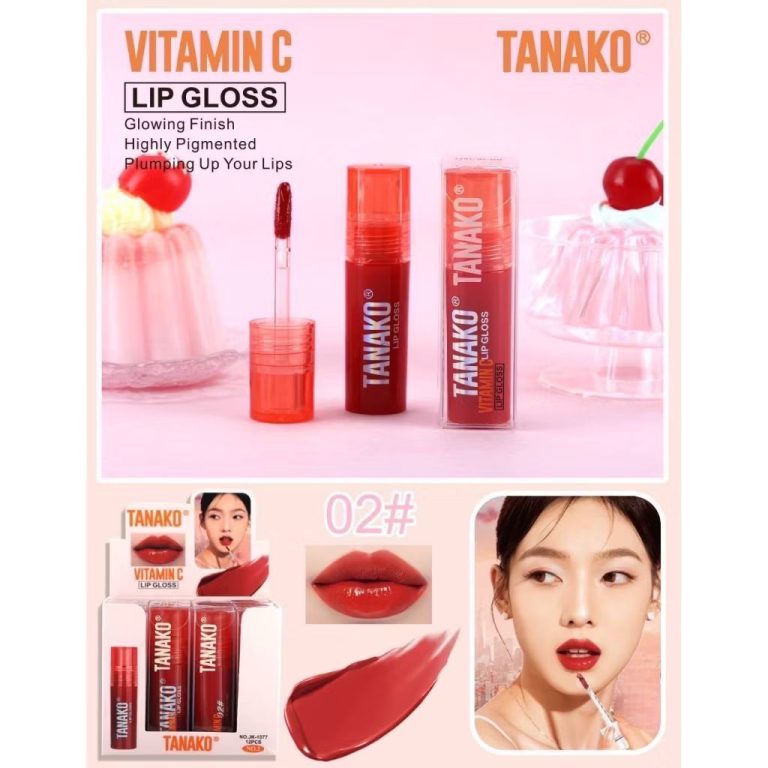 JK-1077 tanako vitamin c lip gloss ทานาโกะ ลิปกลอส 3mlx12pcs - NO.02