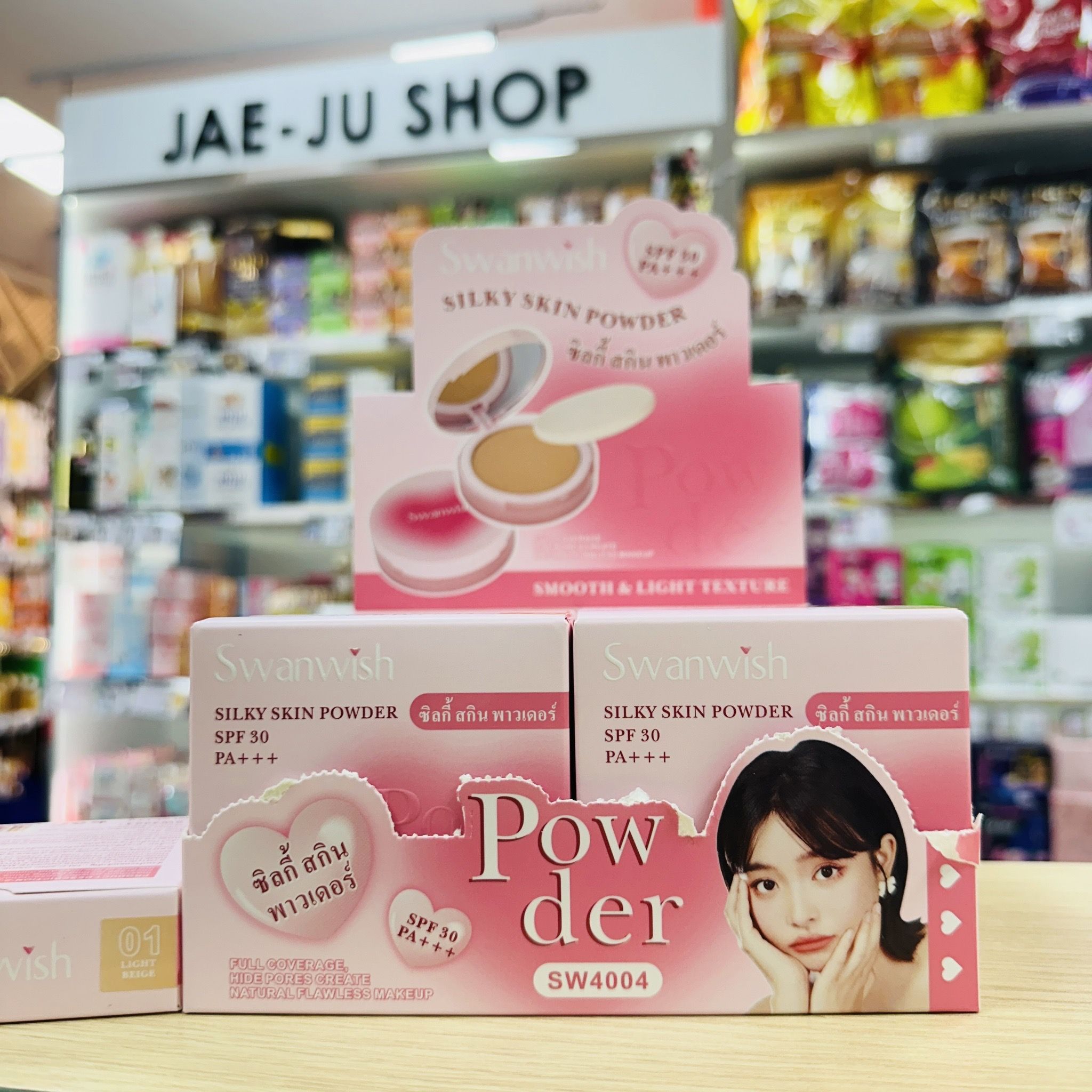 SW4004#1-3 Swanwish Silky skin powder ซิลกี้ สกิน พาวเดอร์ 13gx12pcs - Image 4