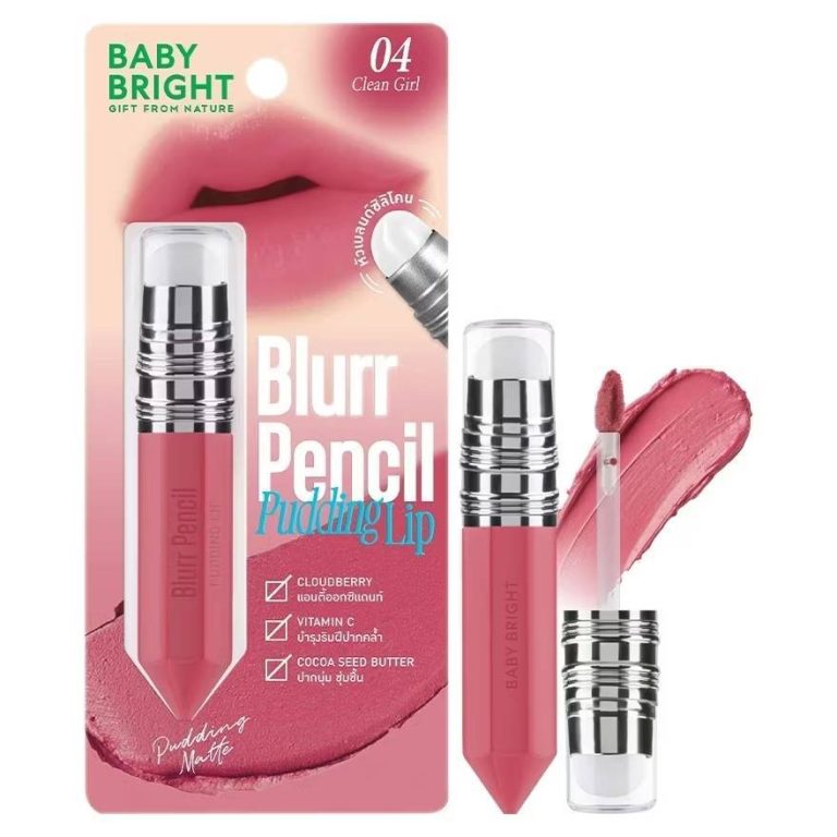 Baby bright blurr pencil pudding lip เบบี้ไบร์ท เบลอเพนซิลพุดดิ้งลิป 2.8g. - 04.Clean girl
