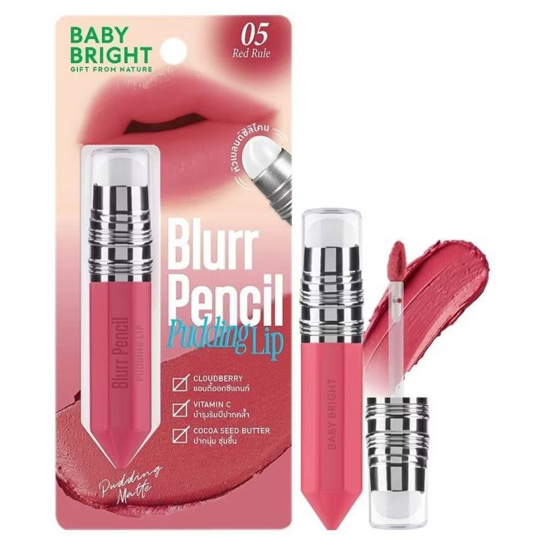 Baby bright blurr pencil pudding lip เบบี้ไบร์ท เบลอเพนซิลพุดดิ้งลิป 2.8g. - 05.Red rule