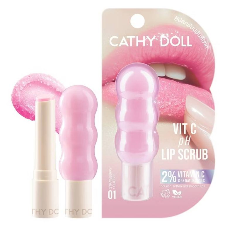 Cathy doll vit c ph lip scrub เคที่ดอลล์ วิตซีพีเอชลิปสครับ 2.3g. - 01.strawberry squeeze