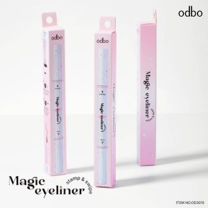 OD3015 odbo magic eyeliner stamp&swipe โอดีบีโอ เมจิก อายไลเนอร์ แสตมป์ แอนด์ สไวป์ 1+1ml.
