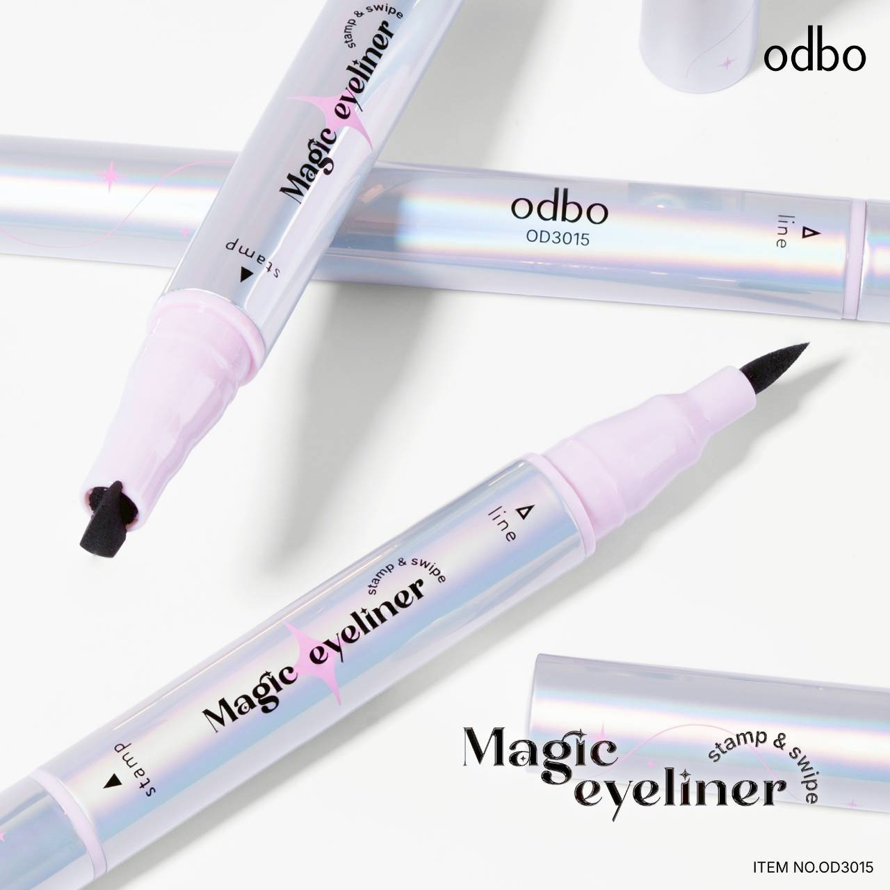 OD3015 odbo magic eyeliner stamp&swipe โอดีบีโอ เมจิก อายไลเนอร์ แสตมป์ แอนด์ สไวป์ 1+1ml. - Image 11