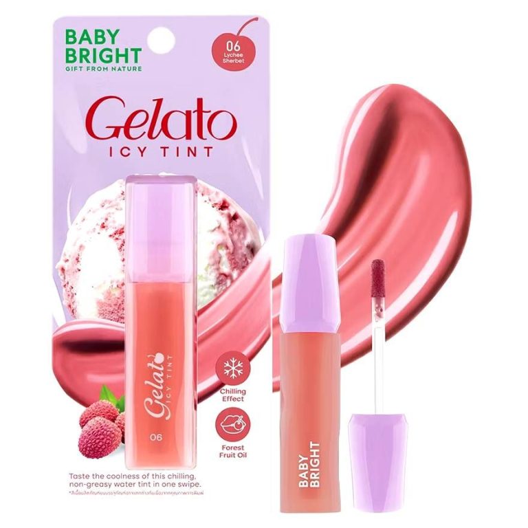 Baby Bright  gelato icy tint 3g เบบี้ไบร์ท เจลาโต้ไอซี่ทินท์ - NO.6Lychee sherbet