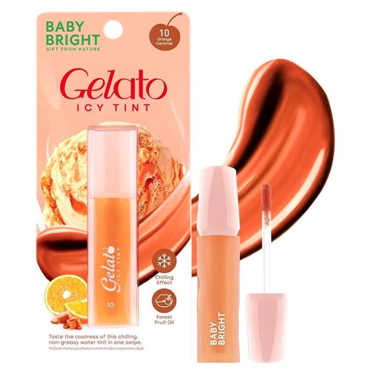 Baby Bright  gelato icy tint 3g เบบี้ไบร์ท เจลาโต้ไอซี่ทินท์ - NO.10Orange caramel