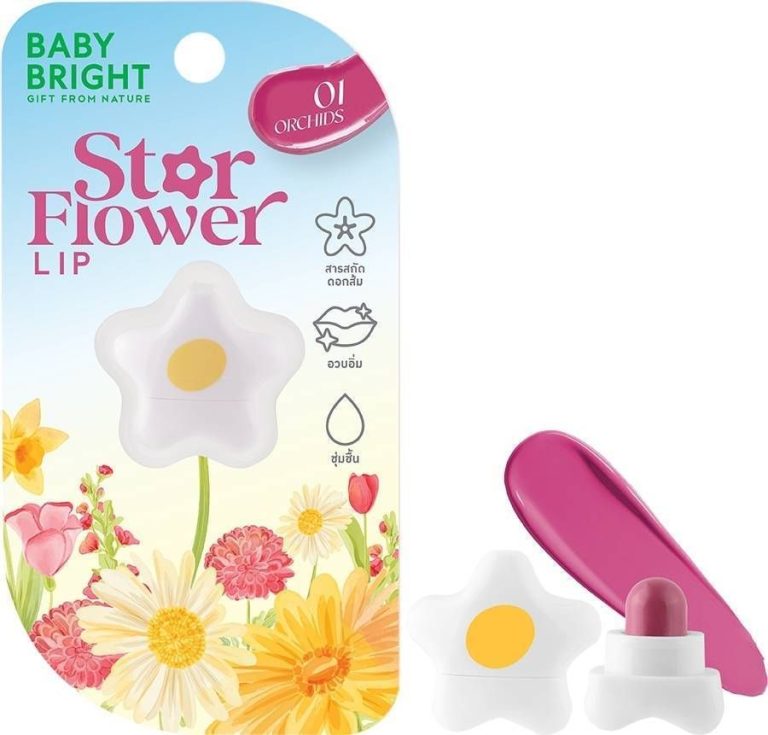 Baby Bright Gift from nature star flower lip 0.95g เบบี้ไบร์ท สตาร์ฟลาวเวอร์ลิป - NO.1Orchids