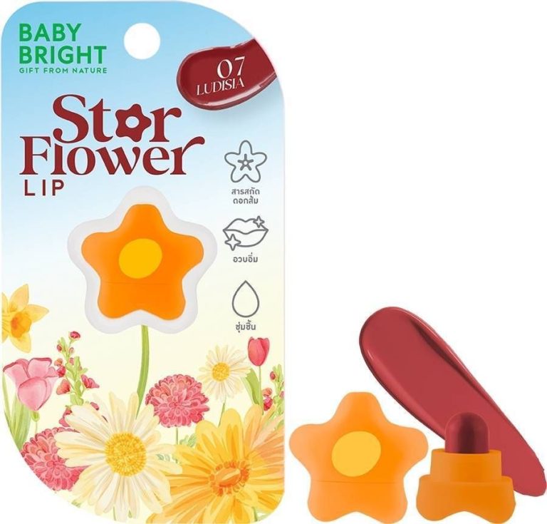 Baby Bright Gift from nature star flower lip 0.95g เบบี้ไบร์ท สตาร์ฟลาวเวอร์ลิป - NO.7Ludisia