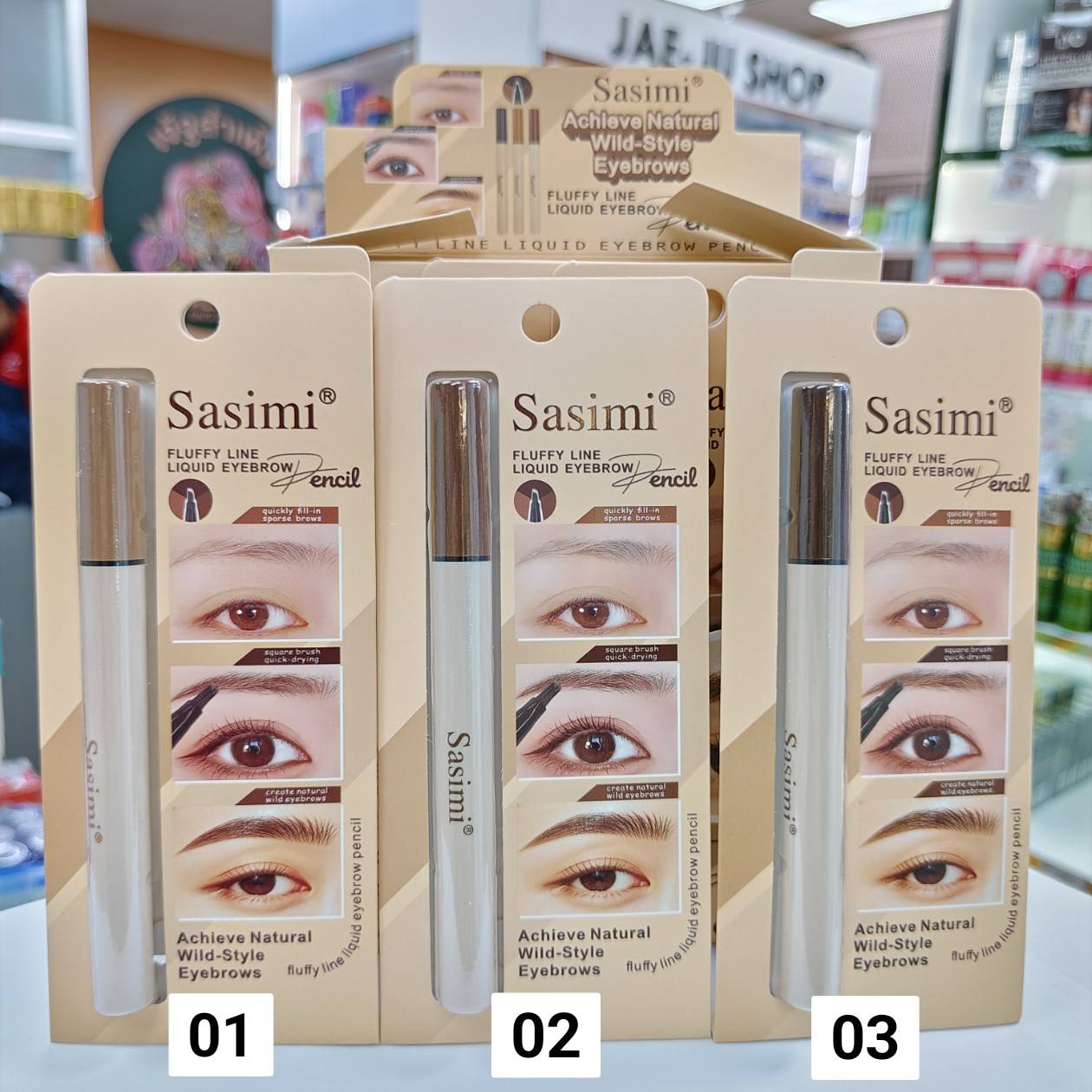 S92020 Sasimi fluffy line liquid eyebrow pencil ซาซิมิ ฟลัฟฟี่ ไลน์ ลิควิด อายโบรว์ เพนซิล 0.6ml. - Image 4