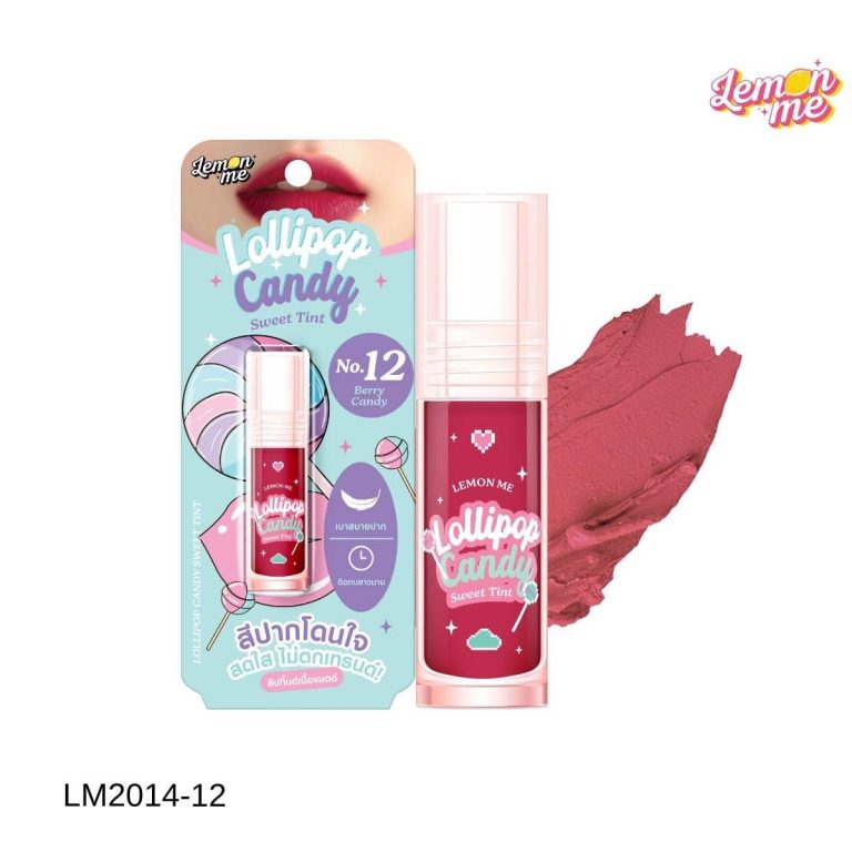 LM2014  Lemon me lollipop candy sweet tint 3g. - NO.12berry candy