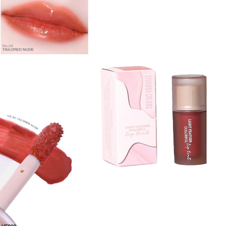 HF822 Sivanna colors light feather colorful lip tint ซีเวนน่า คัลเลอร์ ไลน์ ลิปทิ้น 2.5g. - 04.TAILORED NUDE