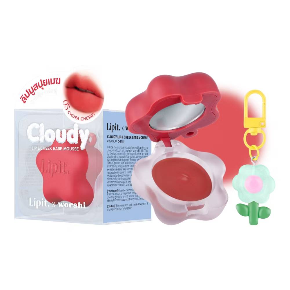 Lipit.x worshi cloudy lip&cheek bare mousse ลิปอิท เอ็กซ์วอชิ เคลาดี้ลิปแอนด์ชีคแบร์มูส 4.5g - Image 15
