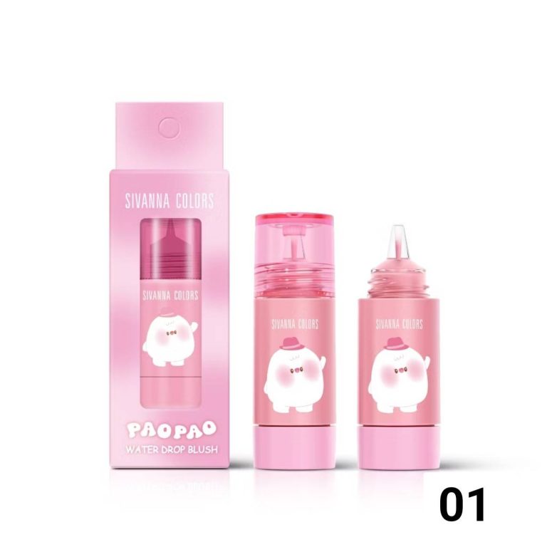 HF752 Sivanna colors pao pao water drop blush ซีเวนน่า คัลเลอร์ส เปา เปา วอเทอร์ ดรอป บลัช 6g. - 01.sunnie pao pao